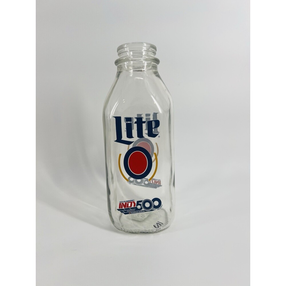 2017 - Indy 500 - Glass Milk Bottle - 101st Running -IndyCar -Miller Lite 2017
